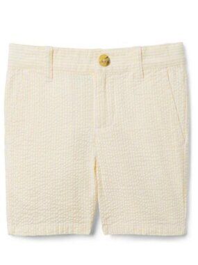 Janie and Jack Yellow Lemonade Stripe Seersucker Short